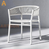 Commercial High Quality Durable Wicker Patio White Chair for Garden