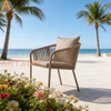 Rattan Garden Weaving Outdoor Rope Chair with Cushion